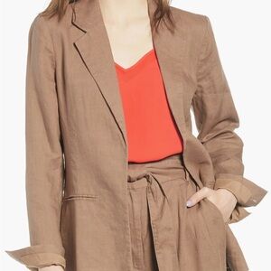 Chelsea28 Brown Linen Blazer